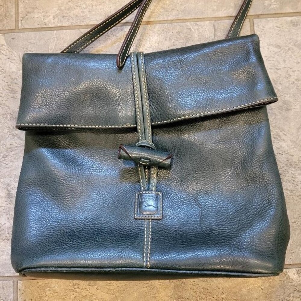 Dooney and Bourke Florentine Medium Toggle Crossbody Bag in Green Leather